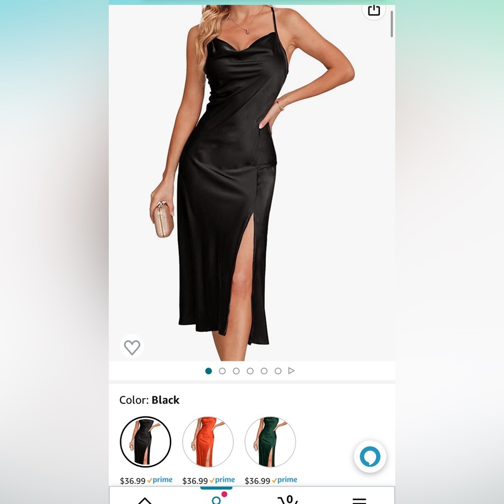 80’s style slip dress. Slit in the side.